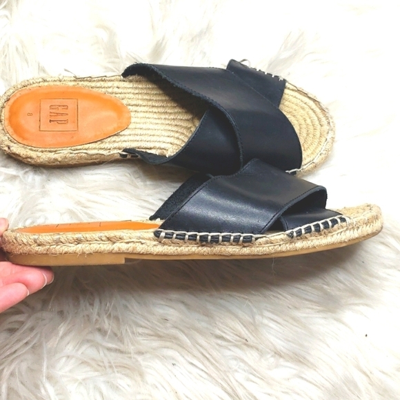 Gap espadrille criss cross sandals  true black 8 - Picture 5 of 8